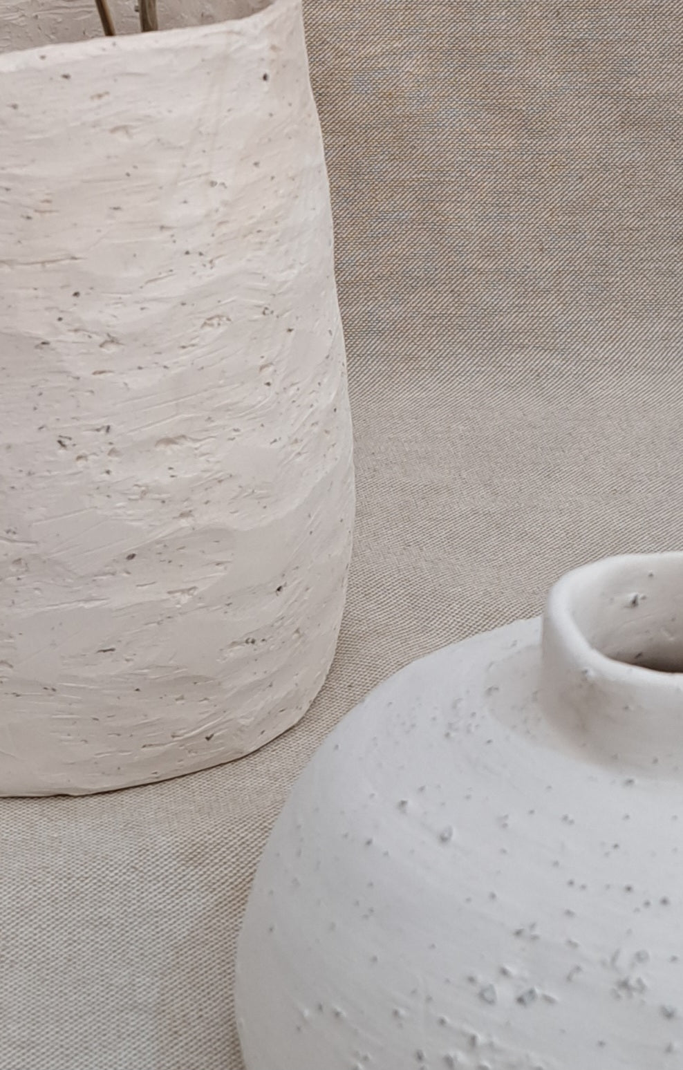 JARRONES BLANCOS con textura