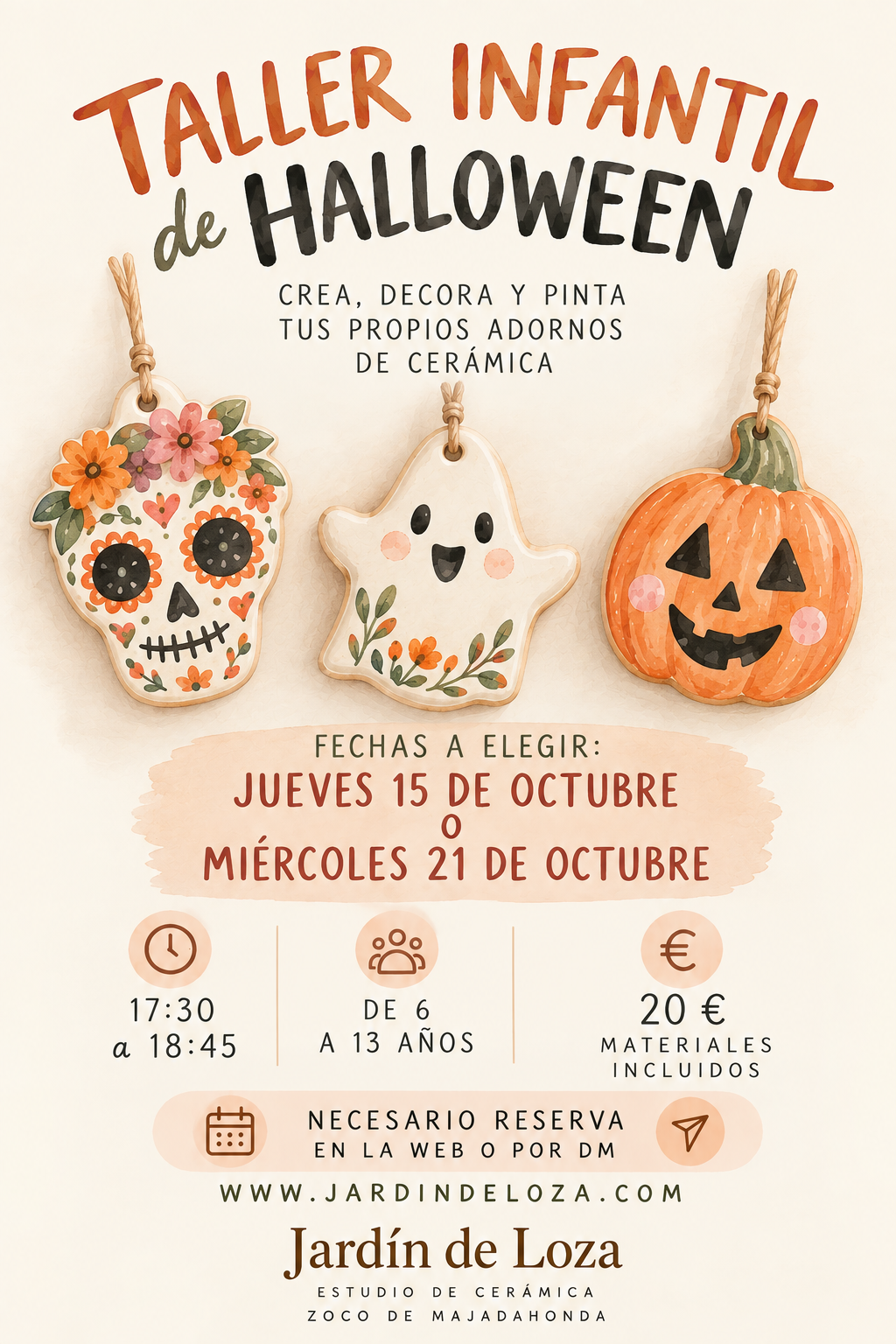 TALLER INFANTIL HALLOWEEN (2 FECHAS A ELEGIR)